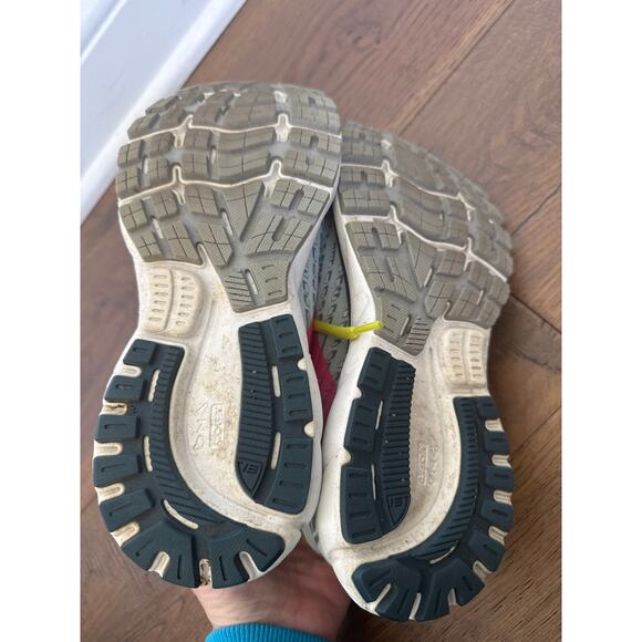 Brooks Ghost 13 Neutral Running Shoes Women's Size 7.5 Gray Pink Neon Laces - Picture 5 of 7